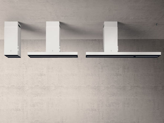 Elica - HAIKU ISLAND - Iconic - 47 1/8" W x 12 7/8" D x 3 1/8" H, White Krion - Island Hoods | EHI648WH