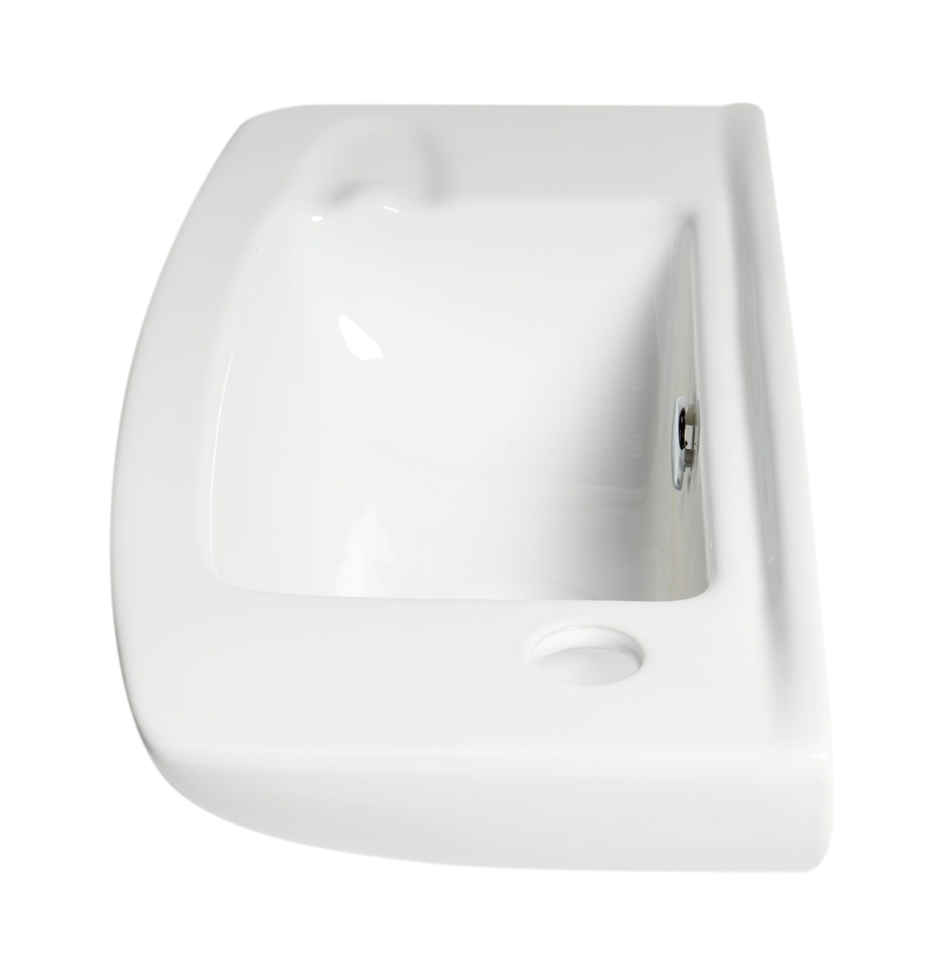 ALFI Brand - White 20" Small Wall Mounted Ceramic Sink with Faucet Hole | ABC115 ALFI Brand - White 20" Small Wall Mounted Ceramic Sink with Faucet Hole | ABC115