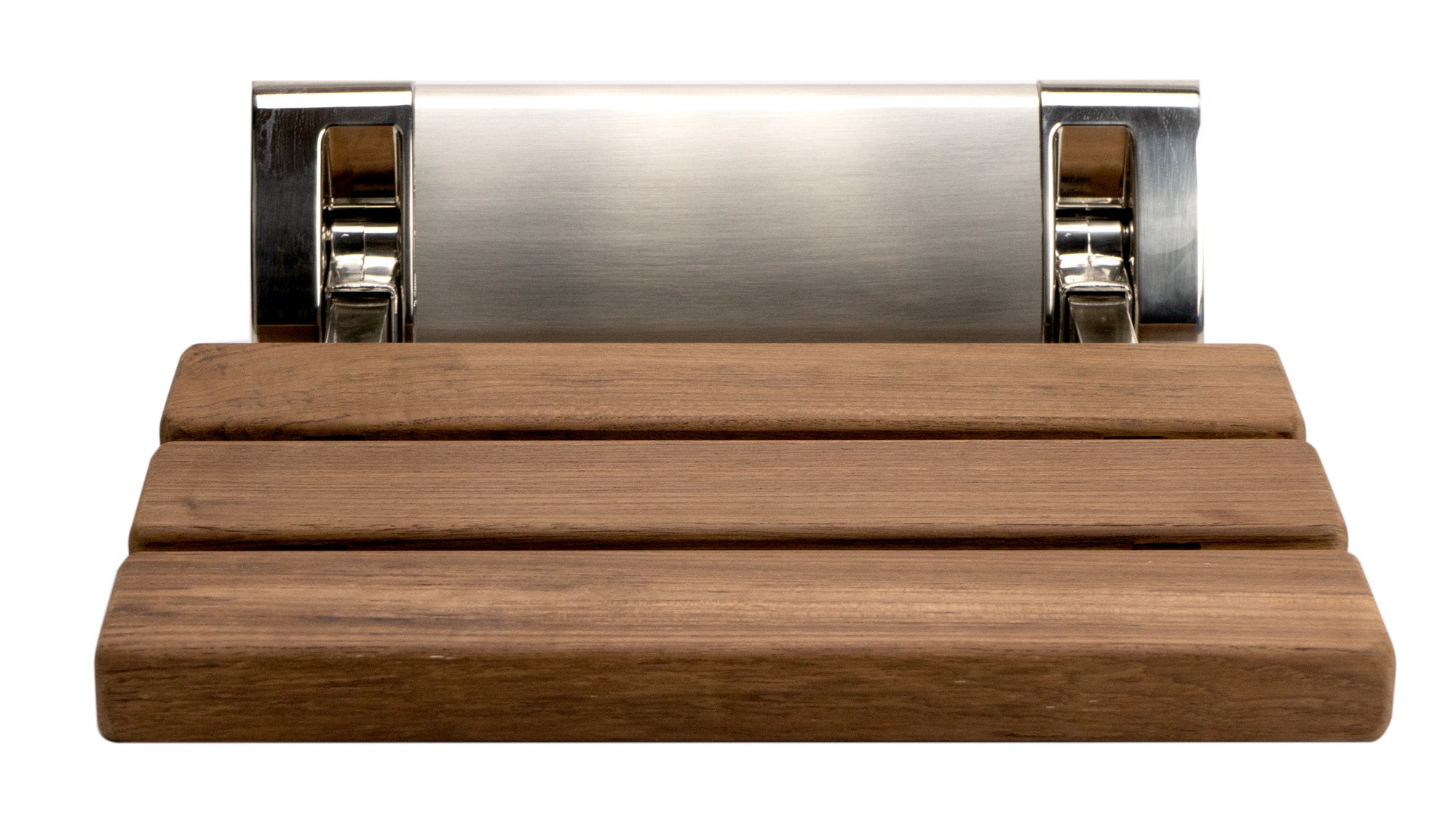 ALFI Brand - Brushed Nickel 14" Folding Teak Wood Shower Seat Bench | ABS14-BN ALFI Brand - Brushed Nickel 14" Folding Teak Wood Shower Seat Bench | ABS14-BN