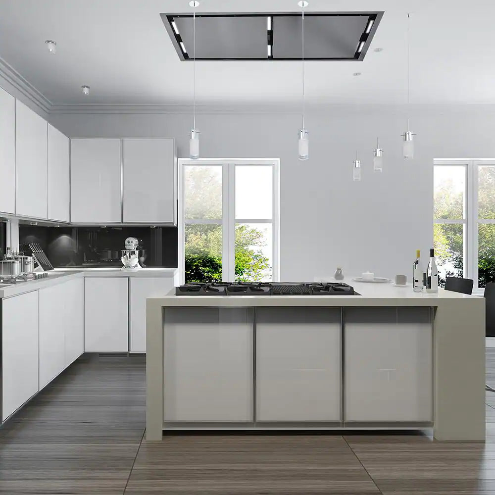 FORNO - Arezzo Celling Range Hood with Perimetric Heat, Odor, Gases and Steam in Air Capture FORNO - Arezzo Celling Range Hood with Perimetric Heat, Odor, Gases and Steam in Air Capture