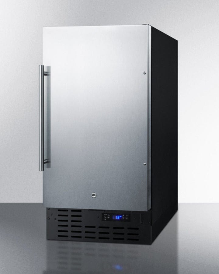 Summit All-Freezer 18 Inch Undercounter Freezer with 2.7 cu. ft. Capacity, 4 Wire Shelves, Frost-Free Defrost, Digital Thermostat, Door Lock and Reversible Door Swing: Stainless Steel Door Summit All-Freezer 18 Inch Undercounter Freezer with 2.7 cu. ft. Capacity, 4 Wire Shelves, Frost-Free Defrost, Digital Thermostat, Door Lock and Reversible Door Swing: Stainless Steel Door