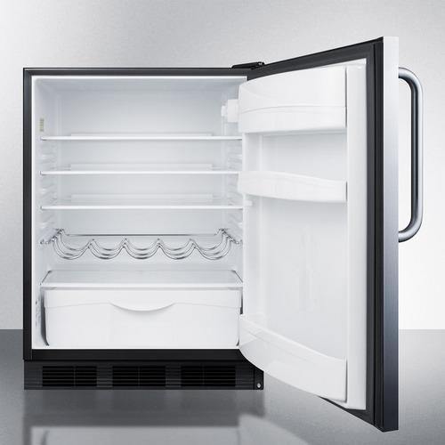 Summit All-Refrigerator 24" 5.5 cu. ft. Stainless Steel Undercounter Compact Refrigerator Summit All-Refrigerator 24" 5.5 cu. ft. Stainless Steel Undercounter Compact Refrigerator