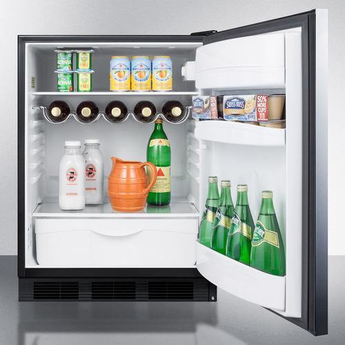 Summit All-Refrigerator 24" 5.5 cu. ft. Stainless Steel Undercounter Compact Refrigerator - ADA Compliant Summit All-Refrigerator 24" 5.5 cu. ft. Stainless Steel Undercounter Compact Refrigerator - ADA Compliant