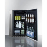 Summit All-Refrigerator Shallow Depth 24" Wide Outdoor Built-In All-Refrigerator With Slide-Out Storage Compartment Summit All-Refrigerator Shallow Depth 24" Wide Outdoor Built-In All-Refrigerator With Slide-Out Storage Compartment