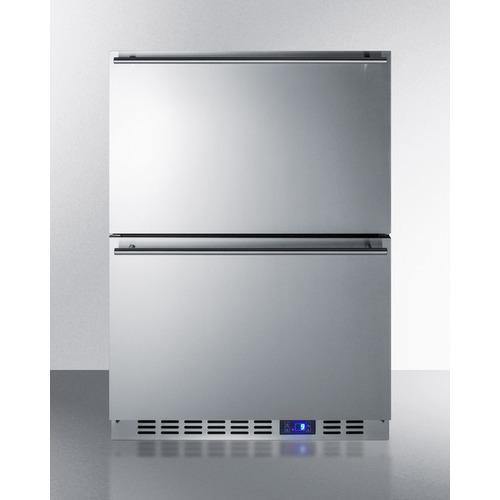 Summit Classic All-Refrigerator 24" Wide Built-In 2-Drawer All-Refrigerator