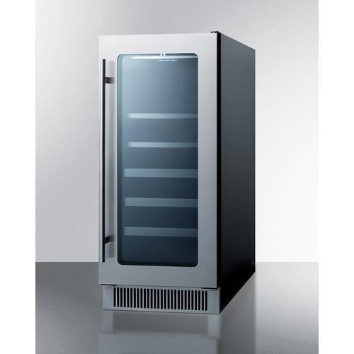 Summit Classic Built-in Beverage Center 15 Inch Built-In Wine/Beverage Center with 34 Bottle 3.2 Cu. Ft. Capacity, Low-e Glass Door, Adjustable Glass Shelves, Door/Temperature Alarms, and Automatic Defrost Summit Classic Built-in Beverage Center 15 Inch Built-In Wine/Beverage Center with 34 Bottle 3.2 Cu. Ft. Capacity, Low-e Glass Door, Adjustable Glass Shelves, Door/Temperature Alarms, and Automatic Defrost