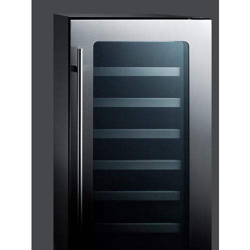 Summit Classic Built-in Wine Cellar 15 Inch Undercounter Wine Cellar with 34-Bottle Capacity, Stainless Steel Trimmed Wooden Shelves, Temperature Alarm, Energy Conservation Mode, LED Lighting and Stainless Steel Cabinet Summit Classic Built-in Wine Cellar 15 Inch Undercounter Wine Cellar with 34-Bottle Capacity, Stainless Steel Trimmed Wooden Shelves, Temperature Alarm, Energy Conservation Mode, LED Lighting and Stainless Steel Cabinet