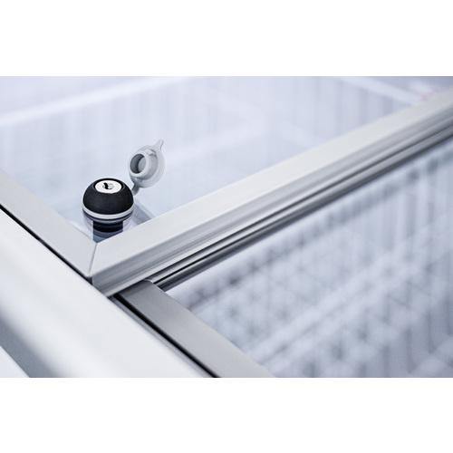 Summit Commercial Chest Freezers Commercial 53" 15.0 cu.ft. White with Sliding Glass Door & Lock Chest Freezer