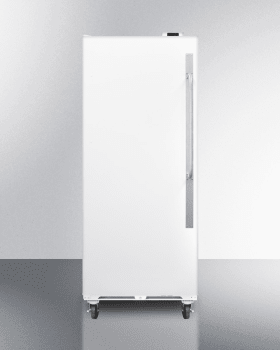 Summit Commercial Full Size All-Freezer 21 cu. ft. Freestanding Upright Freezer with Digital Thermostat, Adjustable Shelves, Frost-Free Operation, Front Mounted Lock, Door Shelves, 21 Cu. Ft. Capacity, Commercially Approved and CFC Free: Left-Swing Hinge Summit Commercial Full Size All-Freezer 21 cu. ft. Freestanding Upright Freezer with Digital Thermostat, Adjustable Shelves, Frost-Free Operation, Front Mounted Lock, Door Shelves, 21 Cu. Ft. Capacity, Commercially Approved and CFC Free: Left-Swing Hinge