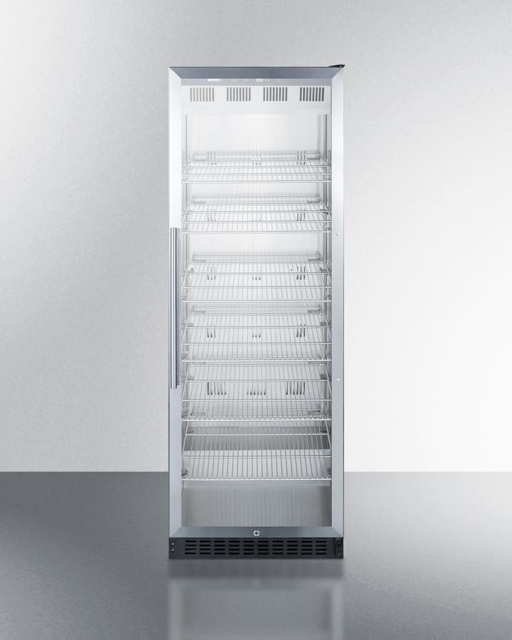 Summit Commercial Full Size Beverage Center 24 Inch Commercial Beverage Center with 12.6 Cu. Ft. Capacity, Stainless Steel Interior, Digital Thermostat, LED Lighting, Self Closing Door, Sabbath Mode, Lock, Tempered Glass Door, 100% CFC Free, and ETL-S, NSF-7 Listed Summit Commercial Full Size Beverage Center 24 Inch Commercial Beverage Center with 12.6 Cu. Ft. Capacity, Stainless Steel Interior, Digital Thermostat, LED Lighting, Self Closing Door, Sabbath Mode, Lock, Tempered Glass Door, 100% CFC Free, and ETL-S, NSF-7 Listed