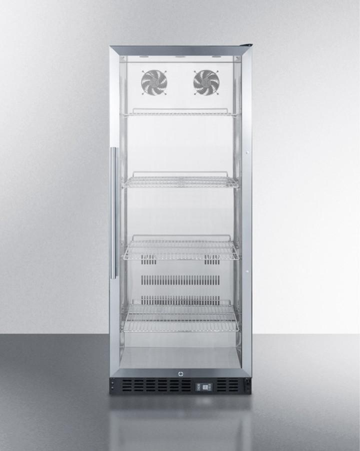Summit Commercial Full Sized Beverage Center 24 Inch Freestanding Commercial Refrigerator with 11.0 cu. ft. Capacity, 4 Adjustable Chrome Shelves, Digital Thermostat, LED Lighting, Self-Closing Door, Factory Installed Lock and Automatic Defrost Summit Commercial Full Sized Beverage Center 24 Inch Freestanding Commercial Refrigerator with 11.0 cu. ft. Capacity, 4 Adjustable Chrome Shelves, Digital Thermostat, LED Lighting, Self-Closing Door, Factory Installed Lock and Automatic Defrost