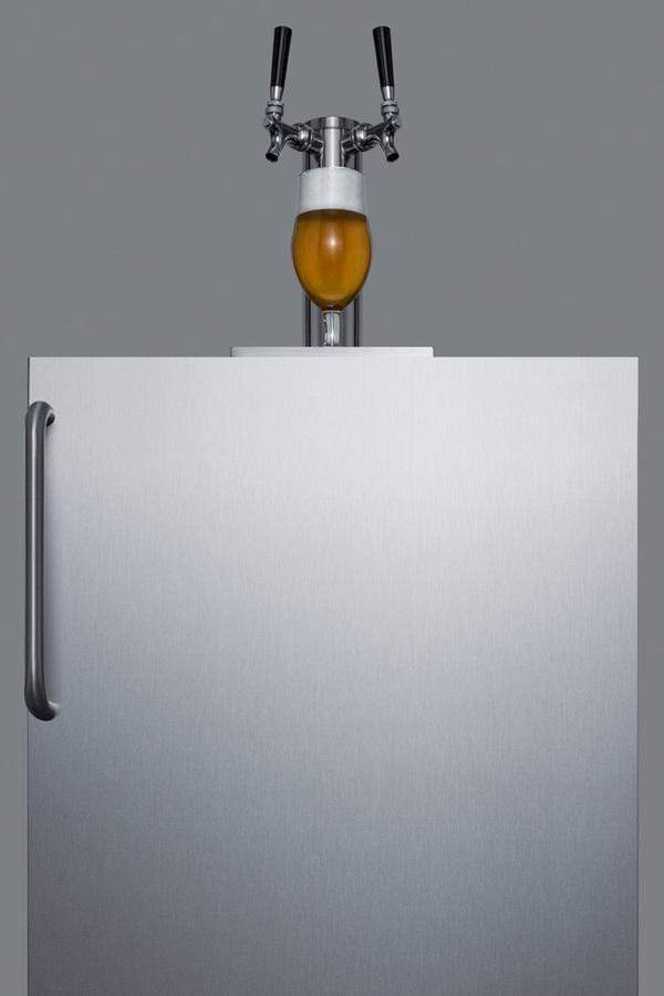 Summit Commercial Undercounter, ADA Beer Dispenser 24 Inch Built In Commercial Beer Dispenser with 5.5 Cu. Ft. Capacity, Holds up to (2) 1/6 Kegs, Complete Dual Tap Kit, Adjustable Thermostat, 100% CFC Free, and ADA Compliant Summit Commercial Undercounter, ADA Beer Dispenser 24 Inch Built In Commercial Beer Dispenser with 5.5 Cu. Ft. Capacity, Holds up to (2) 1/6 Kegs, Complete Dual Tap Kit, Adjustable Thermostat, 100% CFC Free, and ADA Compliant