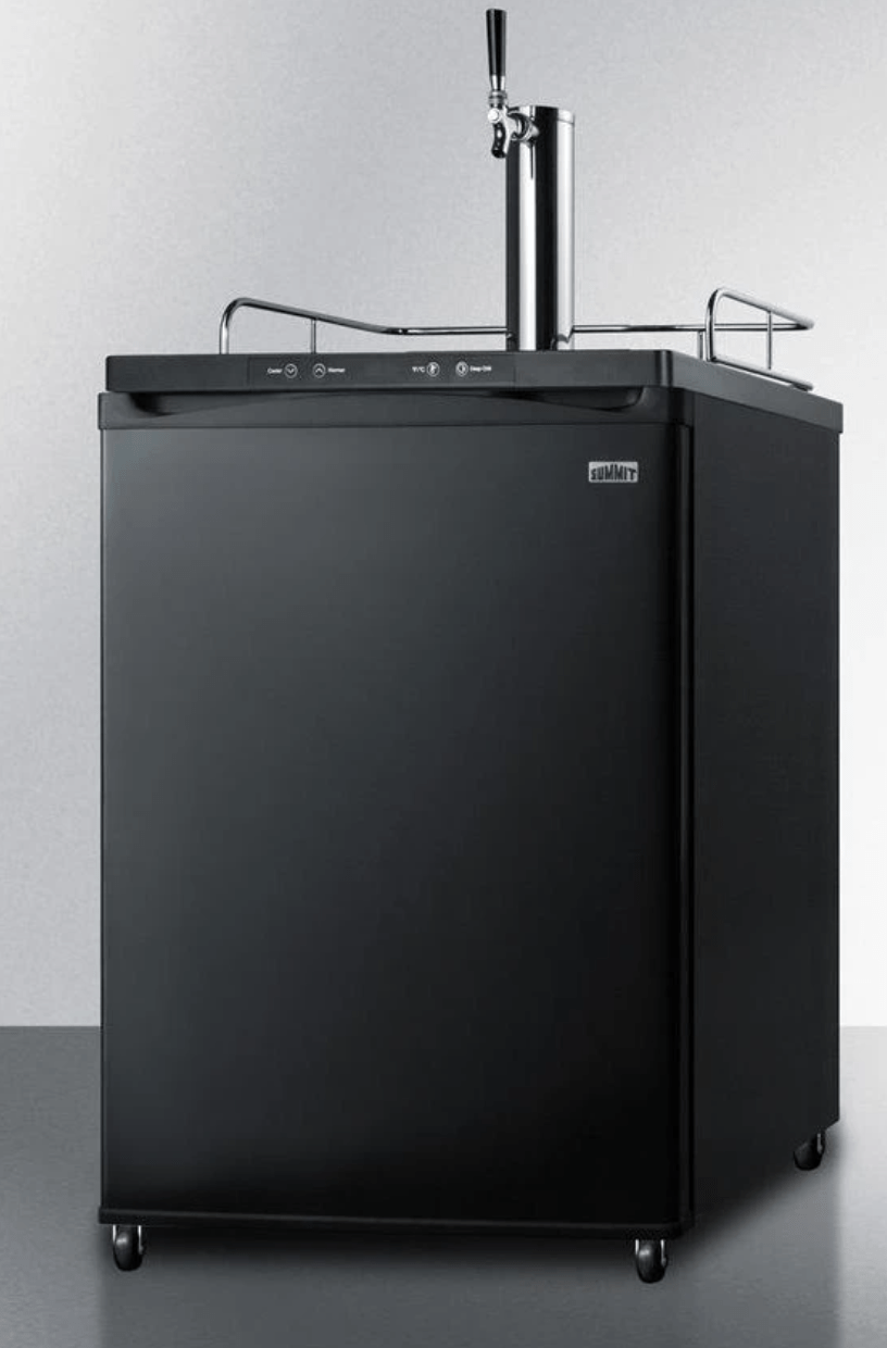 Summit Freestanding Wine Kegerators Summit SBC635MWKDTWIN Freestanding white wine keg dispenser in black with digital thermostat and tap kit 5.6 cu.ft Summit Freestanding Wine Kegerators Summit SBC635MWKDTWIN Freestanding white wine keg dispenser in black with digital thermostat and tap kit 5.6 cu.ft