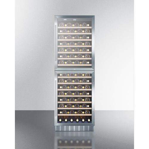 Summit Full Size Wine Cellars Dual zone design to store red and white wine under the right conditions Summit Full Size Wine Cellars Dual zone design to store red and white wine under the right conditions