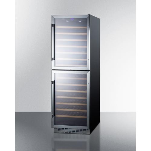 Summit Full Size Wine Cellars Dual zone design to store red and white wine under the right conditions Summit Full Size Wine Cellars Dual zone design to store red and white wine under the right conditions
