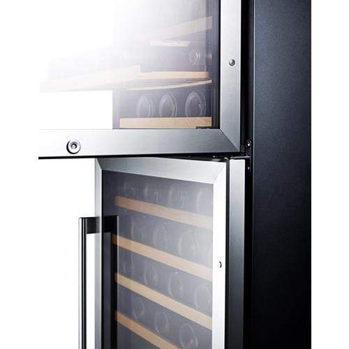 Summit Full Size Wine Cellars Dual zone design to store red and white wine under the right conditions Summit Full Size Wine Cellars Dual zone design to store red and white wine under the right conditions