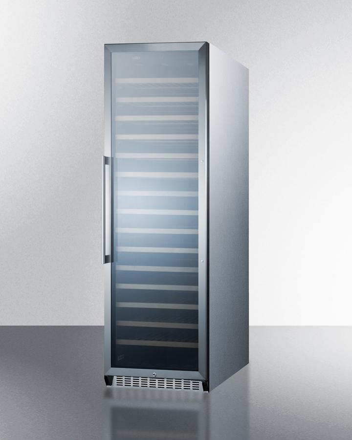 Summit Full Size Wine Cellars Full 171 bottle storage capacity, with a stainless steel wrapped cabinet for lasting luxury Summit Full Size Wine Cellars Full 171 bottle storage capacity, with a stainless steel wrapped cabinet for lasting luxury