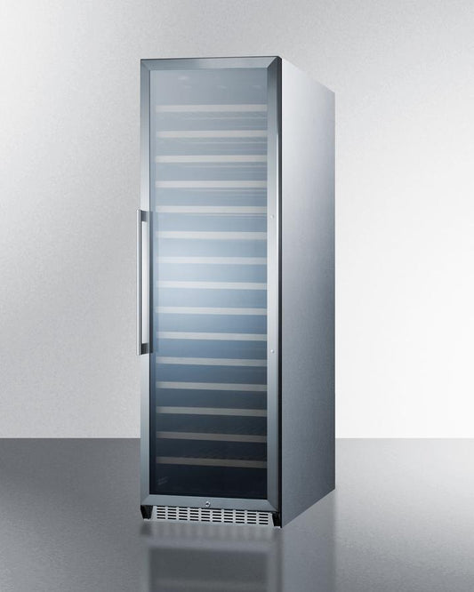 Summit Full Size Wine Cellars Full 171 bottle storage capacity, with a stainless steel wrapped cabinet for lasting luxury