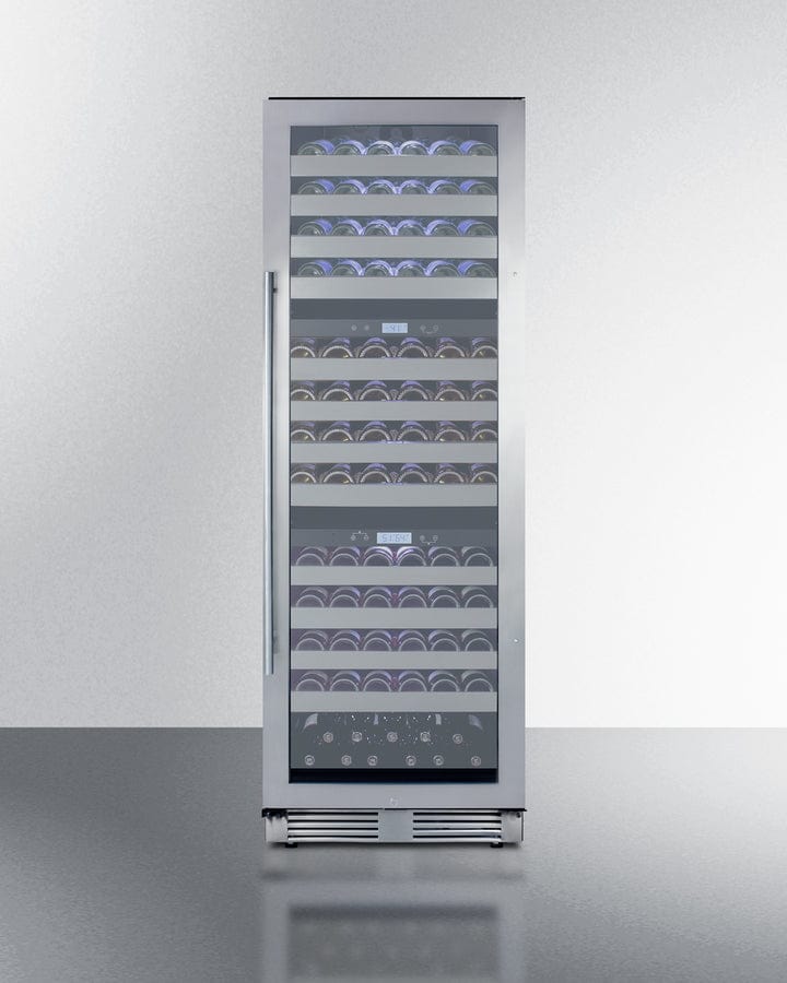 Summit Full Size Wine Cellars Summit® 24" Triple Zone Wine Cellar - SWCP1988TCSS Summit Full Size Wine Cellars Summit® 24" Triple Zone Wine Cellar - SWCP1988TCSS