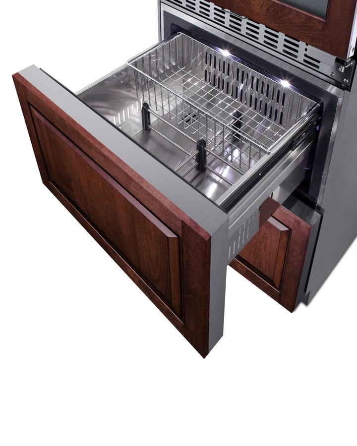 Summit Full Size Wine Cellars Summit® 24" Wide Combination Dual-Zone Wine Cellar and 2-Drawer All-Refrigerator (Panels Not Included) | SWCDAR24PNR Summit Full Size Wine Cellars Summit® 24" Wide Combination Dual-Zone Wine Cellar and 2-Drawer All-Refrigerator (Panels Not Included) | SWCDAR24PNR