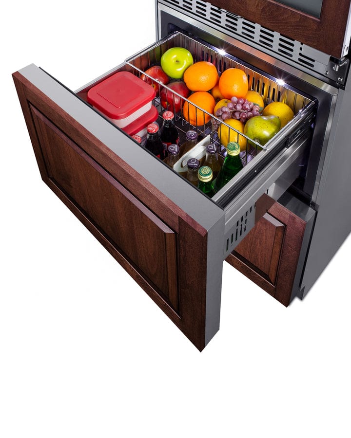 Summit Full Size Wine Cellars Summit® 24" Wide Combination Dual-Zone Wine Cellar and 2-Drawer All-Refrigerator (Panels Not Included) | SWCDAR24PNR Summit Full Size Wine Cellars Summit® 24" Wide Combination Dual-Zone Wine Cellar and 2-Drawer All-Refrigerator (Panels Not Included) | SWCDAR24PNR