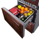 Summit Full Size Wine Cellars Summit® 24" Wide Combination Dual-Zone Wine Cellar and 2-Drawer All-Refrigerator (Panels Not Included) | SWCDAR24PNR Summit Full Size Wine Cellars Summit® 24" Wide Combination Dual-Zone Wine Cellar and 2-Drawer All-Refrigerator (Panels Not Included) | SWCDAR24PNR