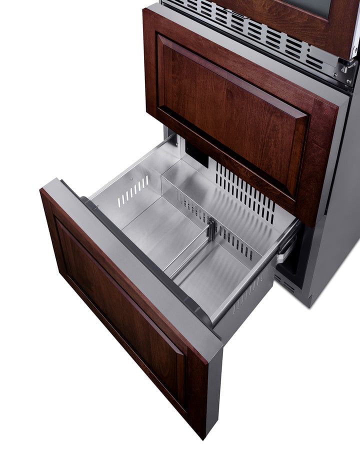 Summit Full Size Wine Cellars Summit® 24" Wide Combination Dual-Zone Wine Cellar and 2-Drawer All-Refrigerator (Panels Not Included) | SWCDAR24PNR Summit Full Size Wine Cellars Summit® 24" Wide Combination Dual-Zone Wine Cellar and 2-Drawer All-Refrigerator (Panels Not Included) | SWCDAR24PNR