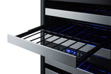 Summit Full Size Wine Cellars Summit® 24" Wide Combination Dual-Zone Wine Cellar and 2-Drawer All-Refrigerator (Panels Not Included) | SWCDAR24PNR Summit Full Size Wine Cellars Summit® 24" Wide Combination Dual-Zone Wine Cellar and 2-Drawer All-Refrigerator (Panels Not Included) | SWCDAR24PNR