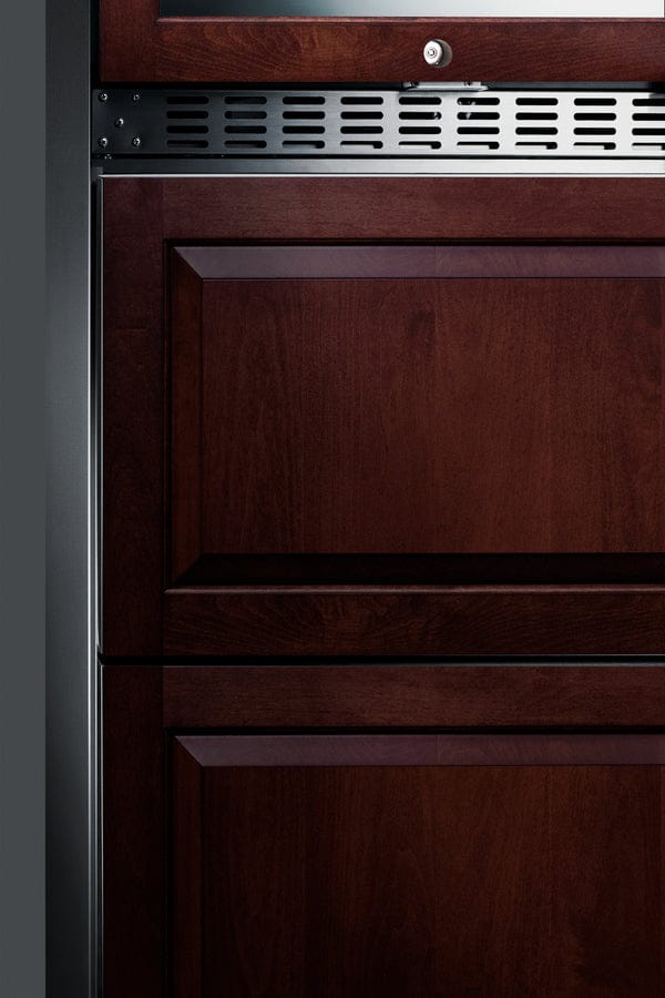 Summit Full Size Wine Cellars Summit® 24" Wide Combination Dual-Zone Wine Cellar and 2-Drawer All-Refrigerator (Panels Not Included) | SWCDAR24PNR Summit Full Size Wine Cellars Summit® 24" Wide Combination Dual-Zone Wine Cellar and 2-Drawer All-Refrigerator (Panels Not Included) | SWCDAR24PNR