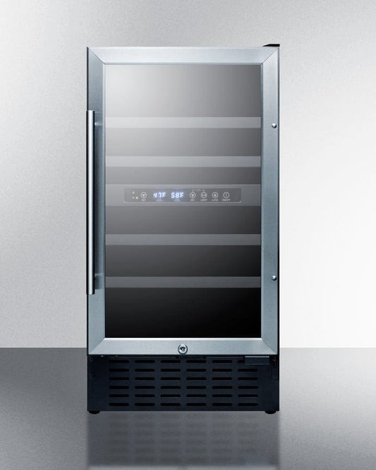 Summit Full Size Wine Cellars Summit® 3.3 Cu. Ft. Stainless Steel Wine Cooler - SWC182ZCSSADA
