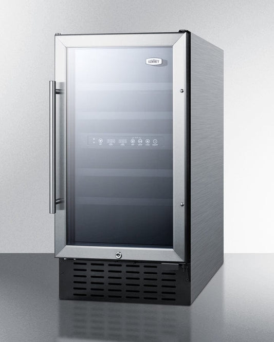Summit Full Size Wine Cellars Summit® 3.3 Cu. Ft. Stainless Steel Wine Cooler - SWC182ZCSSADA