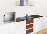 Summit Fully Integrated Wine Cellars 24 Inch Fully Integrated Wine Cellar with 28-Bottle Capacity, Slide-Out Wooden Shelves, Temperature Alarm, Open Door Alarm, Sabbath Mode and Interior Light Summit Fully Integrated Wine Cellars 24 Inch Fully Integrated Wine Cellar with 28-Bottle Capacity, Slide-Out Wooden Shelves, Temperature Alarm, Open Door Alarm, Sabbath Mode and Interior Light