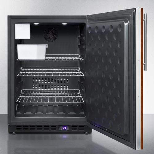 Summit Outdoor All-Freezer 24 Inch Outdoor Undercounter Freezer with Ice Maker, 3 Adjustable Chrome Shelves, Automatic Defrost, Exterior Digital Thermostat, LED Lighting, Sabbath Mode and Reversible Door Hinge: Panel Ready Summit Outdoor All-Freezer 24 Inch Outdoor Undercounter Freezer with Ice Maker, 3 Adjustable Chrome Shelves, Automatic Defrost, Exterior Digital Thermostat, LED Lighting, Sabbath Mode and Reversible Door Hinge: Panel Ready