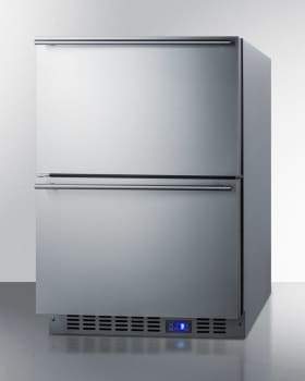 Summit Outdoor, Drawers All-Freezer 24 Inch Outdoor Freezer Drawers with 3.4 cu. ft. Capacity, Automatic Defrost, Wire Storage Basket, 2 Adjustable Dividers, Digital Thermostat and LED Lighting Summit Outdoor, Drawers All-Freezer 24 Inch Outdoor Freezer Drawers with 3.4 cu. ft. Capacity, Automatic Defrost, Wire Storage Basket, 2 Adjustable Dividers, Digital Thermostat and LED Lighting