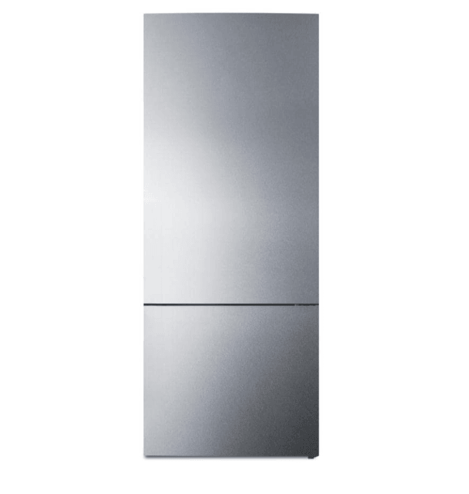 Summit Refrigeration 27 in. 14.8 cu. ft. Bottom Freezer Refrigerator in Stainless Steel, Counter Depth Summit Refrigeration 27 in. 14.8 cu. ft. Bottom Freezer Refrigerator in Stainless Steel, Counter Depth