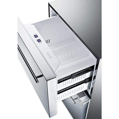 Summit Refrigerator-Freezer 24" Wide 2-Drawer Refrigerator-Freezer With Icemaker Summit Refrigerator-Freezer 24" Wide 2-Drawer Refrigerator-Freezer With Icemaker