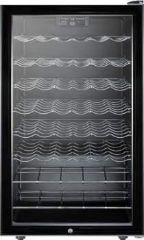 Summit Undercounter Wine Cellars 20 Inch Built-in Wine Cellar with 40 Bottle Capacity, ADA-Compliant Height, 6 Scalloped Shelves, 2 Flat Shelves, Automatic Defrost, Interior Lighting and Reversible Door Hinge: Recessed Handle Summit Undercounter Wine Cellars 20 Inch Built-in Wine Cellar with 40 Bottle Capacity, ADA-Compliant Height, 6 Scalloped Shelves, 2 Flat Shelves, Automatic Defrost, Interior Lighting and Reversible Door Hinge: Recessed Handle