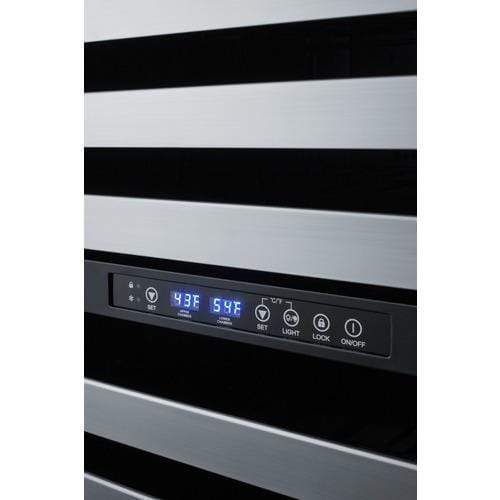 Summit Undercounter Wine Cellars 24 Inch Commercially Approved Built-In Wine Cellar with 46 Bottle Capacity, Dual Temperature Zone, Digital Controls, Full Extension Shelves, Reversible Door, Lock, and ADA Compliant: Panel Ready Summit Undercounter Wine Cellars 24 Inch Commercially Approved Built-In Wine Cellar with 46 Bottle Capacity, Dual Temperature Zone, Digital Controls, Full Extension Shelves, Reversible Door, Lock, and ADA Compliant: Panel Ready