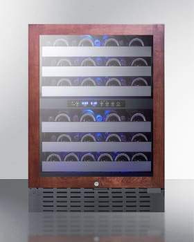 Summit Undercounter Wine Cellars 24 Inch Dual Zone Panel Ready Commercial Wine Cellar with 46 Bottle Capacity, Commercial Shelving Design, Digital Controls, Lock, Double Pane Tempered Glass Door, and 100% CFC Free Summit Undercounter Wine Cellars 24 Inch Dual Zone Panel Ready Commercial Wine Cellar with 46 Bottle Capacity, Commercial Shelving Design, Digital Controls, Lock, Double Pane Tempered Glass Door, and 100% CFC Free