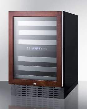Summit Undercounter Wine Cellars 24 Inch Dual Zone Panel Ready Commercial Wine Cellar with 46 Bottle Capacity, Commercial Shelving Design, Digital Controls, Lock, Double Pane Tempered Glass Door, and 100% CFC Free Summit Undercounter Wine Cellars 24 Inch Dual Zone Panel Ready Commercial Wine Cellar with 46 Bottle Capacity, Commercial Shelving Design, Digital Controls, Lock, Double Pane Tempered Glass Door, and 100% CFC Free