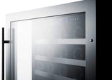 Summit Undercounter Wine Cellars 24 Inch Undercounter Wine Cellar with 44 Bottle Capacity, Two Temperature Zones, 6 Wooden Shelves, Digital Thermostat, Factory Installed Lock, LED Lighting and Automatic Defrost: Stainless Steel Summit Undercounter Wine Cellars 24 Inch Undercounter Wine Cellar with 44 Bottle Capacity, Two Temperature Zones, 6 Wooden Shelves, Digital Thermostat, Factory Installed Lock, LED Lighting and Automatic Defrost: Stainless Steel