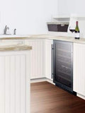 Summit Undercounter Wine Cellars 24 Inch Undercounter Wine Cellar with 44 Bottle Capacity, Two Temperature Zones, 6 Wooden Shelves, Digital Thermostat, Factory Installed Lock, LED Lighting and Automatic Defrost: Stainless Steel Summit Undercounter Wine Cellars 24 Inch Undercounter Wine Cellar with 44 Bottle Capacity, Two Temperature Zones, 6 Wooden Shelves, Digital Thermostat, Factory Installed Lock, LED Lighting and Automatic Defrost: Stainless Steel