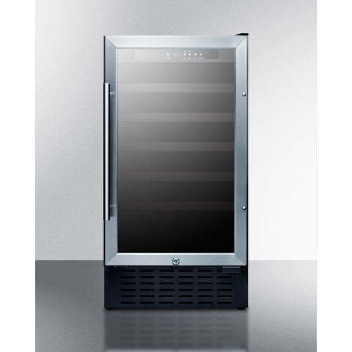 Summit Wine Refrigerators Built in and Free Standing 18" Undercounter Wine Cellar with 34 Bottle Capacity, 3.3 cu. ft. Capacity: Stainless Steel Cabinet, ADA Compliant, Right Hinge