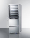 Summit Full Size Wine Cellars Summit® 24" Stainless Steel Wine Cooler and Refrigerator Drawers-SWCDAR24 Summit Full Size Wine Cellars Summit® 24" Stainless Steel Wine Cooler and Refrigerator Drawers-SWCDAR24