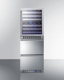 Summit Full Size Wine Cellars Summit® 24" Stainless Steel Wine Cooler and Refrigerator Drawers-SWCDAR24 Summit Full Size Wine Cellars Summit® 24" Stainless Steel Wine Cooler and Refrigerator Drawers-SWCDAR24