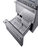 Summit Wine Refrigerators Built in and Free Standing Summit® 24" Stainless Steel Wine Cooler and Refrigerator Drawers-SWCDAR24 Summit Wine Refrigerators Built in and Free Standing Summit® 24" Stainless Steel Wine Cooler and Refrigerator Drawers-SWCDAR24