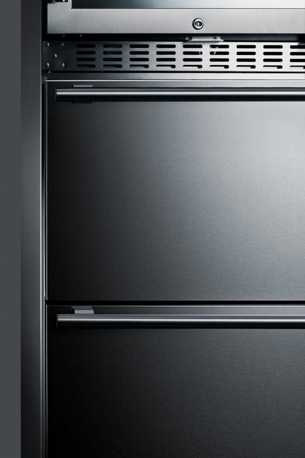 Summit Wine Refrigerators Built in and Free Standing Summit® 24" Stainless Steel Wine Cooler and Refrigerator Drawers-SWCDAR24 Summit Wine Refrigerators Built in and Free Standing Summit® 24" Stainless Steel Wine Cooler and Refrigerator Drawers-SWCDAR24