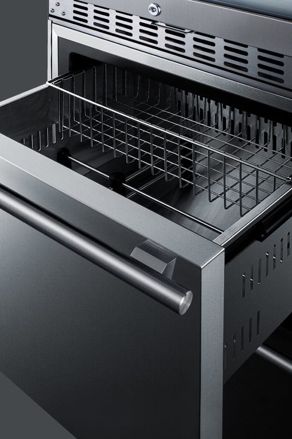 Summit Wine Refrigerators Built in and Free Standing Summit® 24" Stainless Steel Wine Cooler and Refrigerator Drawers-SWCDAR24 Summit Wine Refrigerators Built in and Free Standing Summit® 24" Stainless Steel Wine Cooler and Refrigerator Drawers-SWCDAR24
