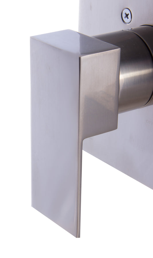 ALFI Brand - Brushed Nickel Modern Square Pressure Balanced Shower Mixer | AB6701-BN