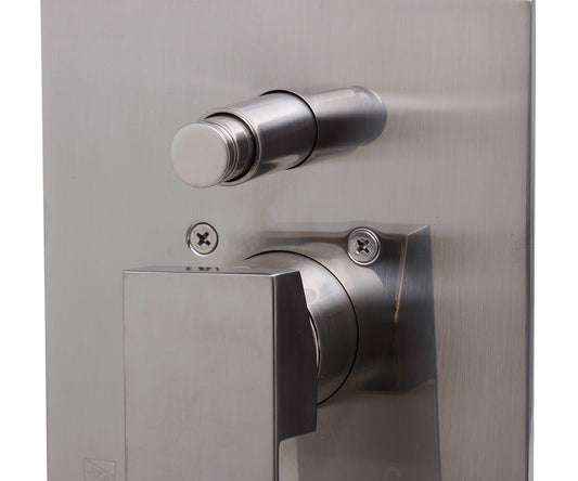 ALFI Brand - Brushed Nickel Shower Valve Mixer with Square Lever Handle and Diverter | AB5601-BN